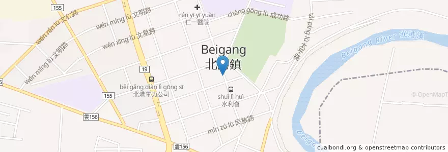 Mapa de ubicacion de 晨間廚房 en Taiwan, Taiwan, Landkreis Yunlin, Beigang.