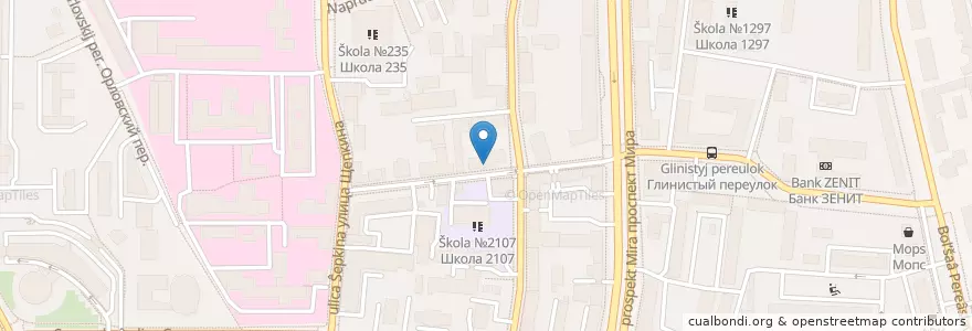 Mapa de ubicacion de Виталис en Rusland, Centraal Federaal District, Moskou, Центральный Административный Округ, Мещанский Район.