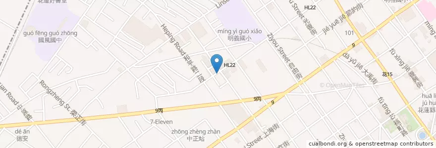 Mapa de ubicacion de 武記越南美食 en Taiwan, 臺灣省, Condado De Hualien, 花蓮市.
