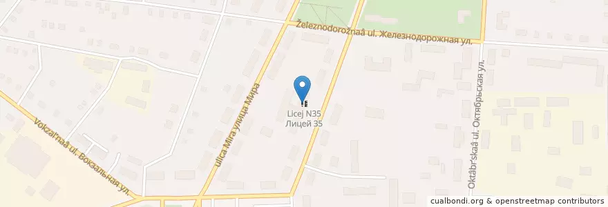 Mapa de ubicacion de Лицей N35 en ロシア, 中央連邦管区, Тверская Область, Ржевский Район, Городской Округ Ржев.