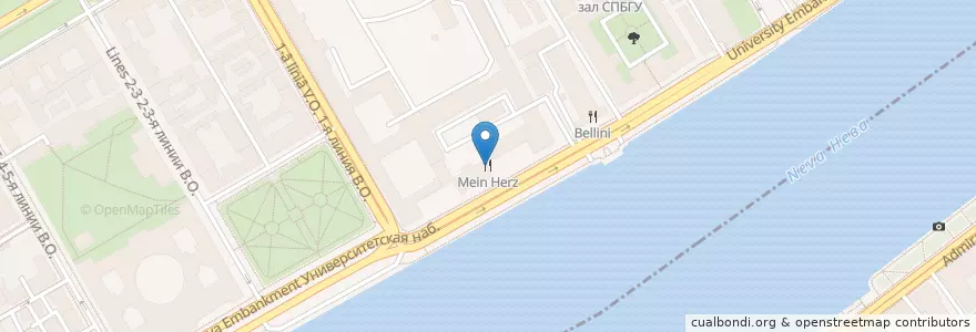 Mapa de ubicacion de Mein Herz en Russia, Northwestern Federal District, Leningrad Oblast, Saint Petersburg, Василеостровский Район, Округ № 7.