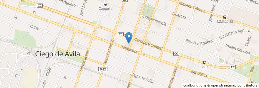 Mapa de ubicacion de Casa de las hermanas "Misioneras de la Caridad" en Куба, Сьего-Де-Авила, Ciego De Ávila, Ciudad De Ciego De Ávila, Ciudad De Ciego De Ávila.