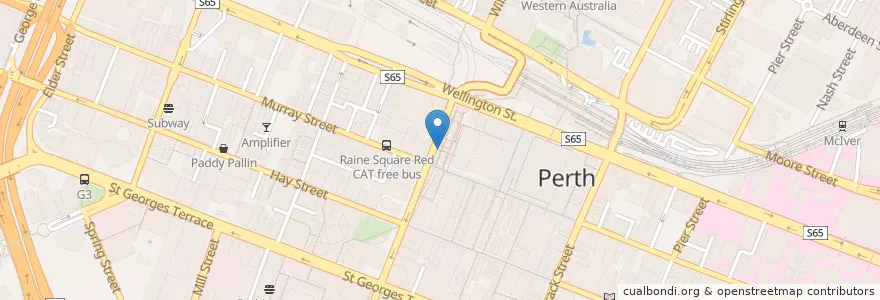 Mapa de ubicacion de Koko Black en Australia, Western Australia, City Of Perth.