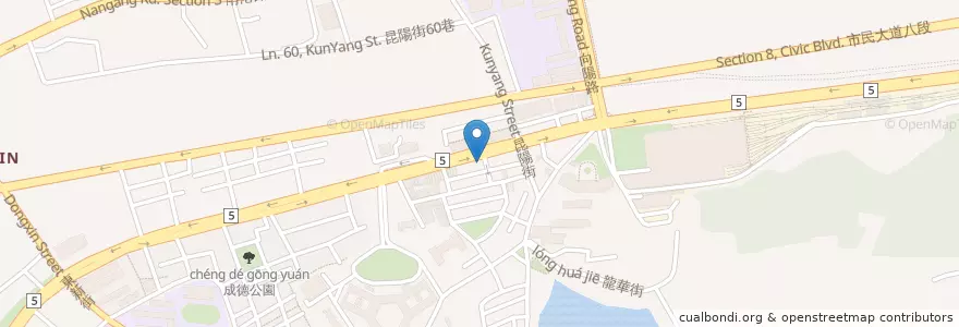 Mapa de ubicacion de 鬍鬚張魯肉飯 en Taiwan, Nuova Taipei, Taipei, Distretto Di Nangang.