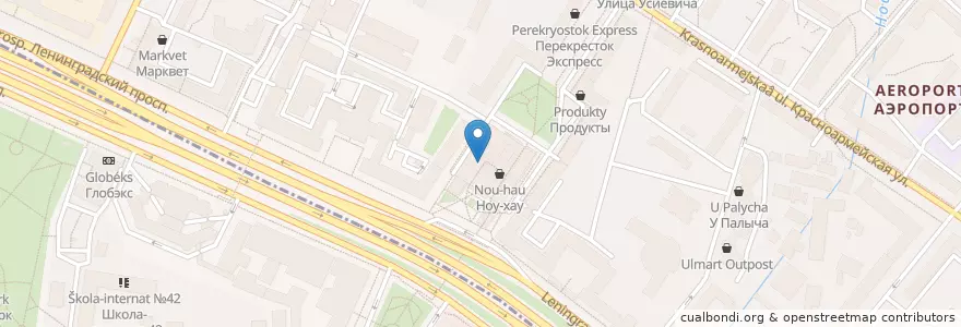 Mapa de ubicacion de 36,6 en Rusia, Distrito Federal Central, Москва, Северный Административный Округ, Район Аэропорт.