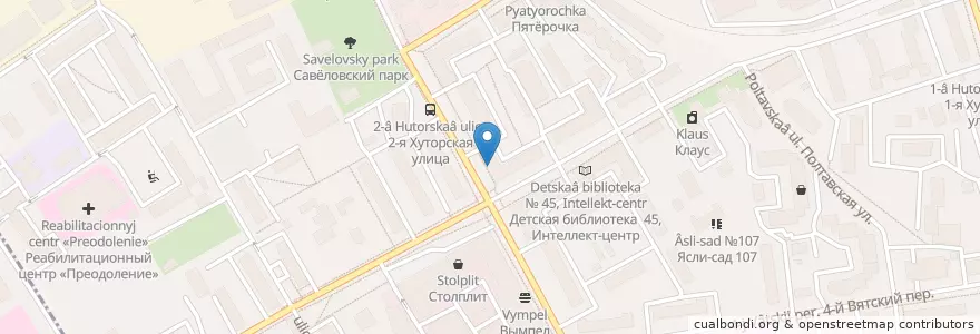 Mapa de ubicacion de Авиценна Фарма en Rusland, Centraal Federaal District, Moskou, Северный Административный Округ, Савёловский Район.