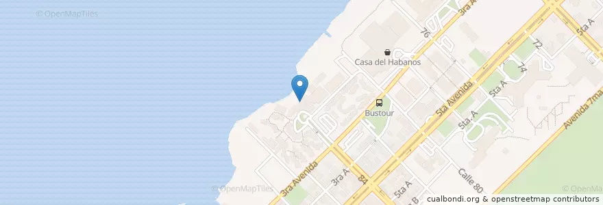 Mapa de ubicacion de Escuela de Hostelería y Turismo La Habana en كوبا, La Habana, Playa.