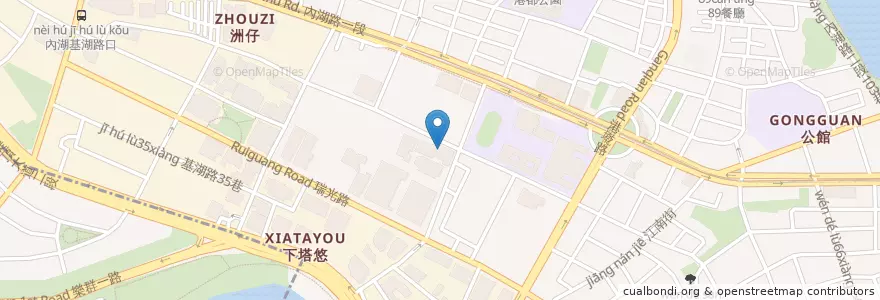 Mapa de ubicacion de AJIYA 味屋 en تایوان, 新北市, تایپه, 內湖區.