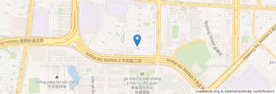 Mapa de ubicacion de 大柱子擔仔麵 en 台湾, 新北市, 台北市, 大安区.