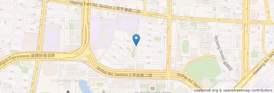 Mapa de ubicacion de 山林美食館 en 臺灣, 新北市, 臺北市, 大安區.
