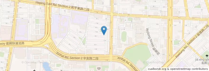 Mapa de ubicacion de 日式拉麵專門店 en Taiwan, Neu-Taipeh, Taipeh, Da’An.