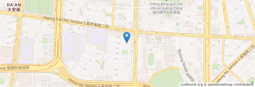 Mapa de ubicacion de 我家吃麵 en Taiwan, 新北市, Taipé, 大安區.