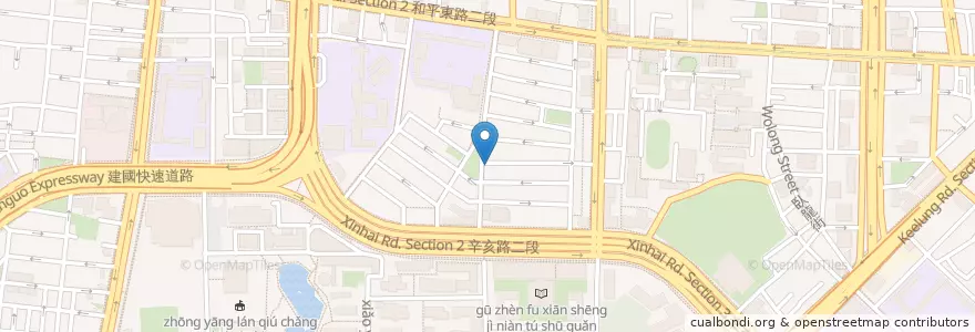 Mapa de ubicacion de 揪食堂韓式餐館 en Taïwan, Nouveau Taipei, Taipei, District De Daan.