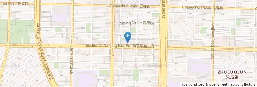 Mapa de ubicacion de Bagel Bagel Cafe en Taiwan, Nuova Taipei, Taipei, Distretto Di Zhongshan.