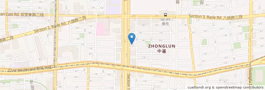 Mapa de ubicacion de 吉品酒店 en تايوان, تايبيه الجديدة, تايبيه, 松山區.