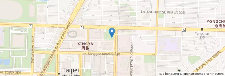 Mapa de ubicacion de 忠信廣場停車場出入口 en 臺灣, 新北市, 臺北市, 信義區.