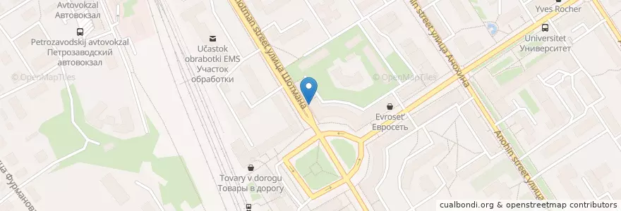 Mapa de ubicacion de Социальная аптека en Russland, Föderationskreis Nordwest, Republik Karelien, Прионежский Район, Петрозаводский Городской Округ.