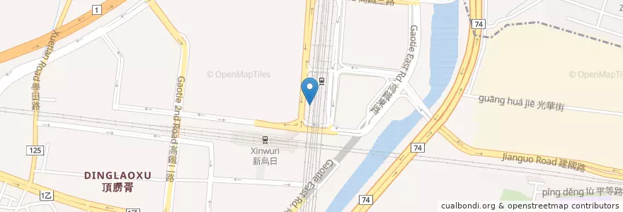 Mapa de ubicacion de 摩斯漢堡 en تايوان, تاي شانغ, 烏日區.