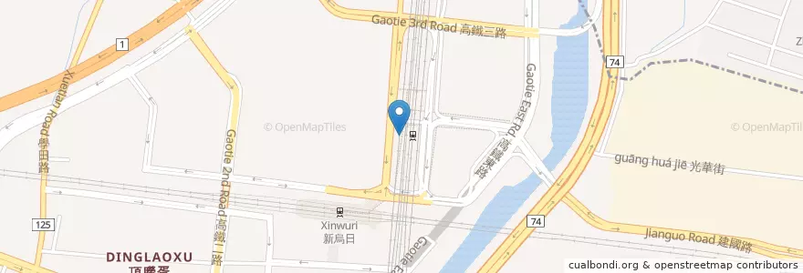 Mapa de ubicacion de 星巴克 en Taiwan, Taichung, 烏日區.