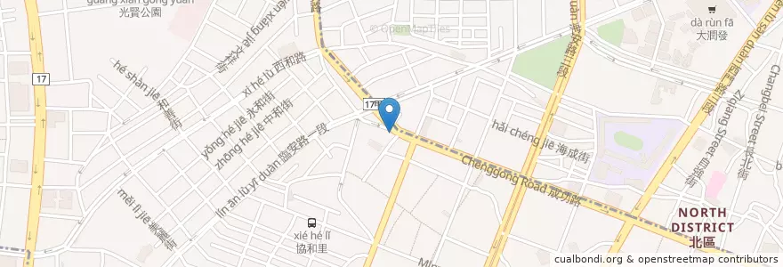 Mapa de ubicacion de 明和菜粽 en Taiwan, Tainan.