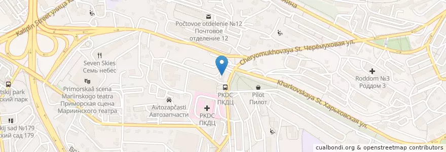 Mapa de ubicacion de Алмаз en 러시아, Дальневосточный Федеральный Округ, 프리모르스키 지방, Владивостокский Городской Округ.
