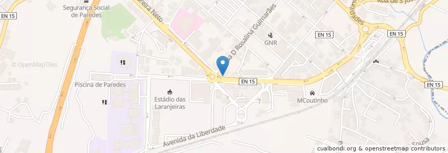 Mapa de ubicacion de Mimmo's Pizza en 포르투갈, 노르트 지방, Tâmega E Sousa, 포르투, Penafiel, Paredes.