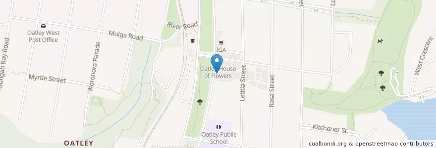 Mapa de ubicacion de Avenue Cafe en Australia, New South Wales, Georges River Council, Sydney.