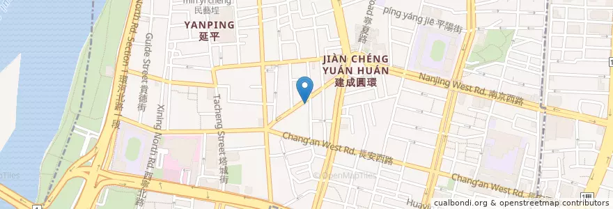 Mapa de ubicacion de 金春發牛肉店 en Taiwan, 新北市, Taipé, 大同區.