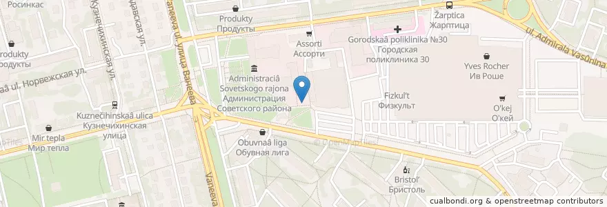 Mapa de ubicacion de Слоеный пирожок en ロシア, 沿ヴォルガ連邦管区, ニジニ・ノヴゴロド州, ニジニ・ノヴゴロド管区.