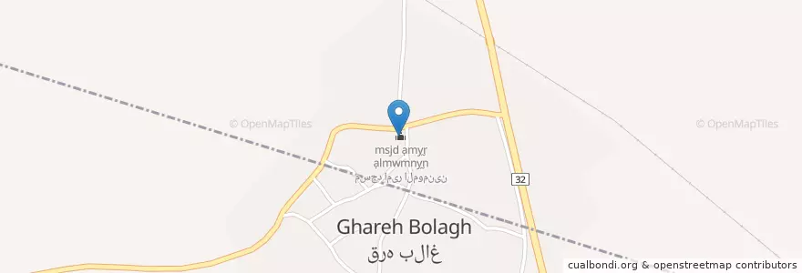 Mapa de ubicacion de مسجد امیر المومنین en İran, Zencan Eyaleti, شهرستان سلطانیه, بخش مرکزی, سلطانیه.