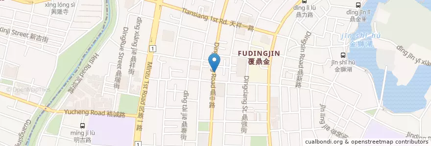 Mapa de ubicacion de 太皇祖魷魚羹 en تايوان, كاوهسيونغ, 三民區.