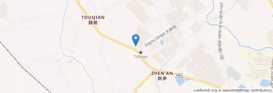 Mapa de ubicacion de 台塑石油 en Taiwan, Taoyuan, Luzhu.