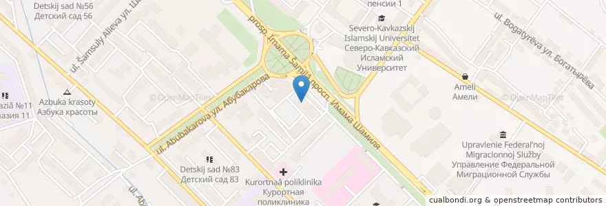 Mapa de ubicacion de Миндаль en ロシア, 北カフカース連邦管区, Дагестан, Городской Округ Махачкала.