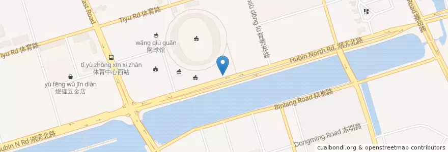 Mapa de ubicacion de 体育中心 en الصين, فوجيان, 思明区.