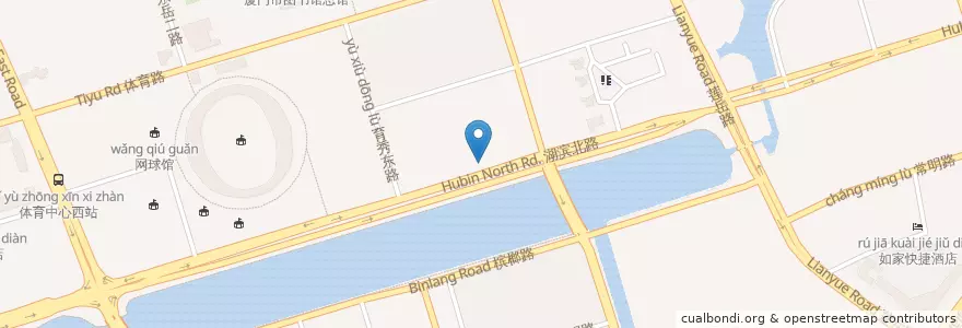 Mapa de ubicacion de 体育东村站 en 중국, 푸젠성, 쓰밍구.