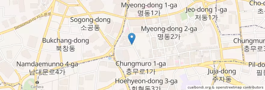 Mapa de ubicacion de 대사관앞 환전소 en Güney Kore, Seul, 중구.