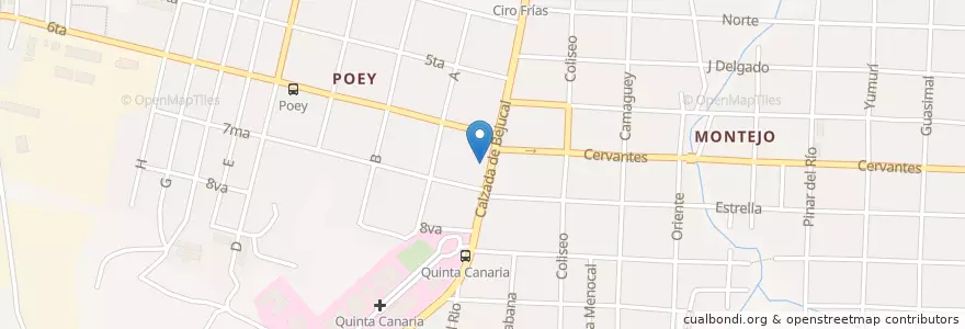 Mapa de ubicacion de Farmacia en Cuba, La Habana, Arroyo Naranjo.