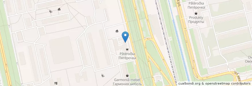 Mapa de ubicacion de Европа + AZ en Russia, Northwestern Federal District, Leningrad Oblast, Saint Petersburg, Московский Район, Округ Гагаринское.