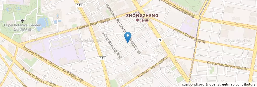 Mapa de ubicacion de 三羹拌麵 en Taiwan, Nuova Taipei, Taipei, 中正區.