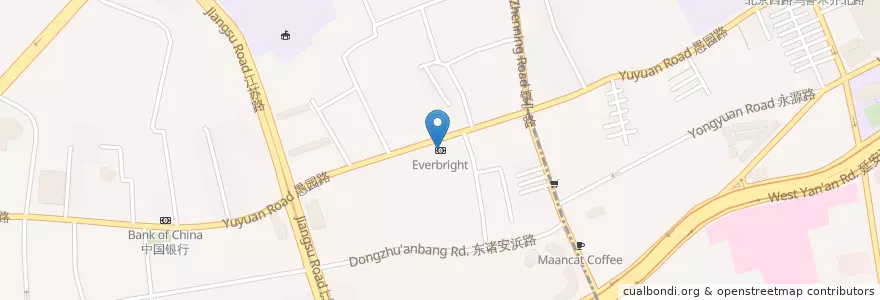 Mapa de ubicacion de Everbright en China, Xangai.
