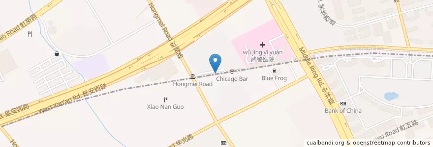 Mapa de ubicacion de Pistolera en China, Shanghái, Changning.