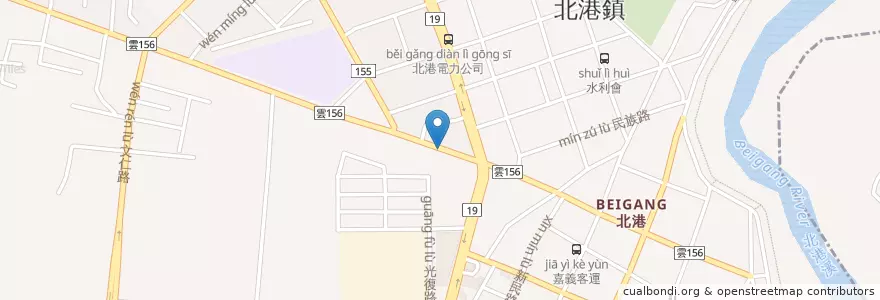 Mapa de ubicacion de 元木同手作料理 en 臺灣, 臺灣省, 雲林縣, 北港鎮.