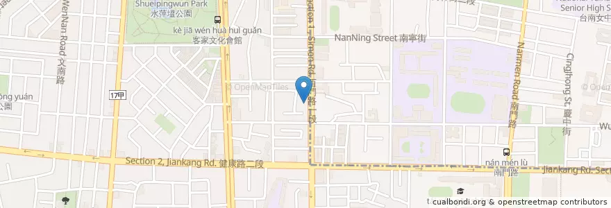 Mapa de ubicacion de 福成自助餐 en Taiwan, Tainan, Distretto Meridionale.