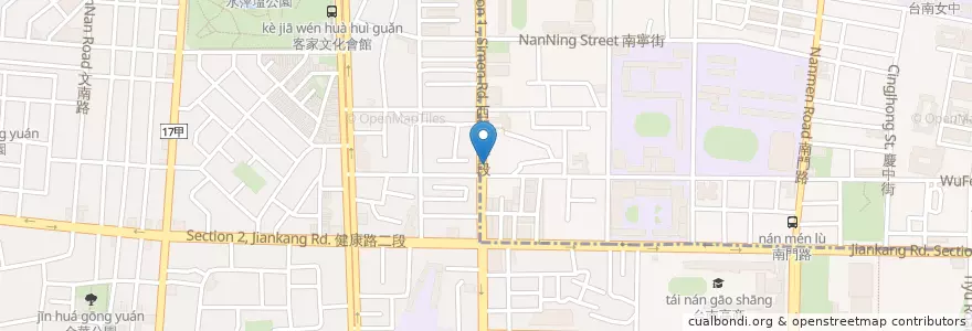 Mapa de ubicacion de 藝群西門診所 en Taiwán, 臺南市, 南區.