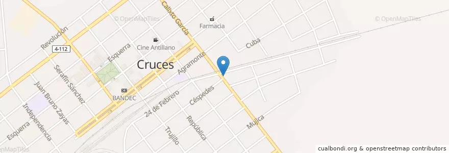 Mapa de ubicacion de PNR en Küba, Cienfuegos, Cruces.