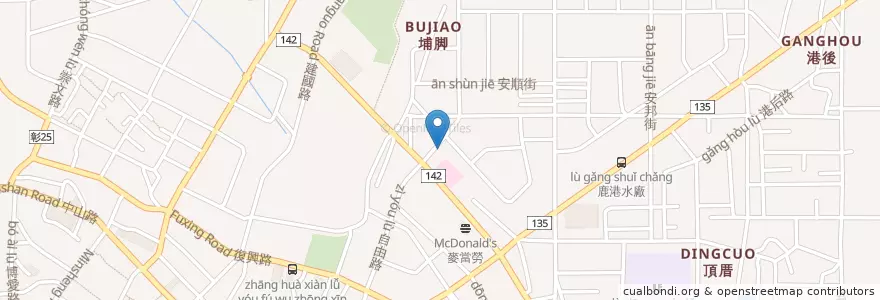 Mapa de ubicacion de 杏一藥局 en Taiwan, Taiwan, Landkreis Changhua, 鹿港鎮.