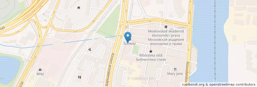 Mapa de ubicacion de Мануфактура en Russia, Distretto Federale Centrale, Москва, Южный Административный Округ, Донской Район.