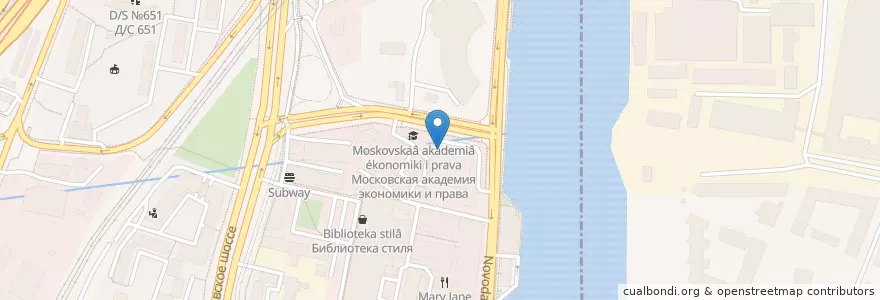 Mapa de ubicacion de Новоданиловский en Russia, Distretto Federale Centrale, Москва, Южный Административный Округ, Донской Район.