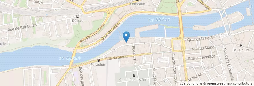 Mapa de ubicacion de TU Théâtre de l'usine en Schweiz/Suisse/Svizzera/Svizra, Genève, Genève, Genève.
