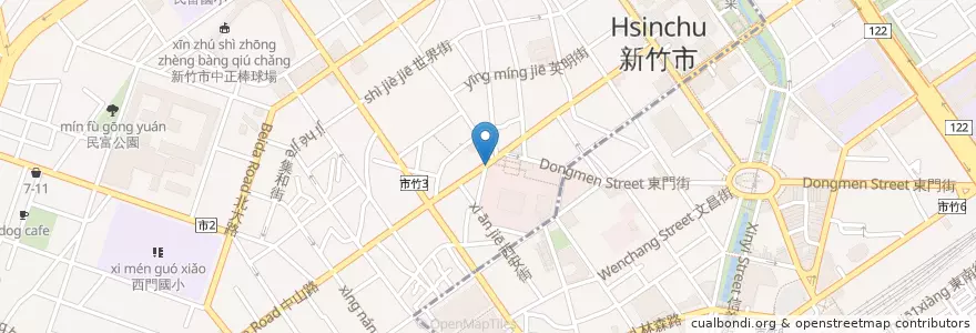 Mapa de ubicacion de 新竹都城隍廟 en Taiwan, Provincia Di Taiwan, Hsinchu.